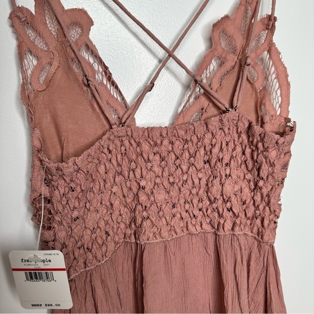 Free People Adela Lace Slip Dress Rose Size XS NWT - Picture 5 of 8